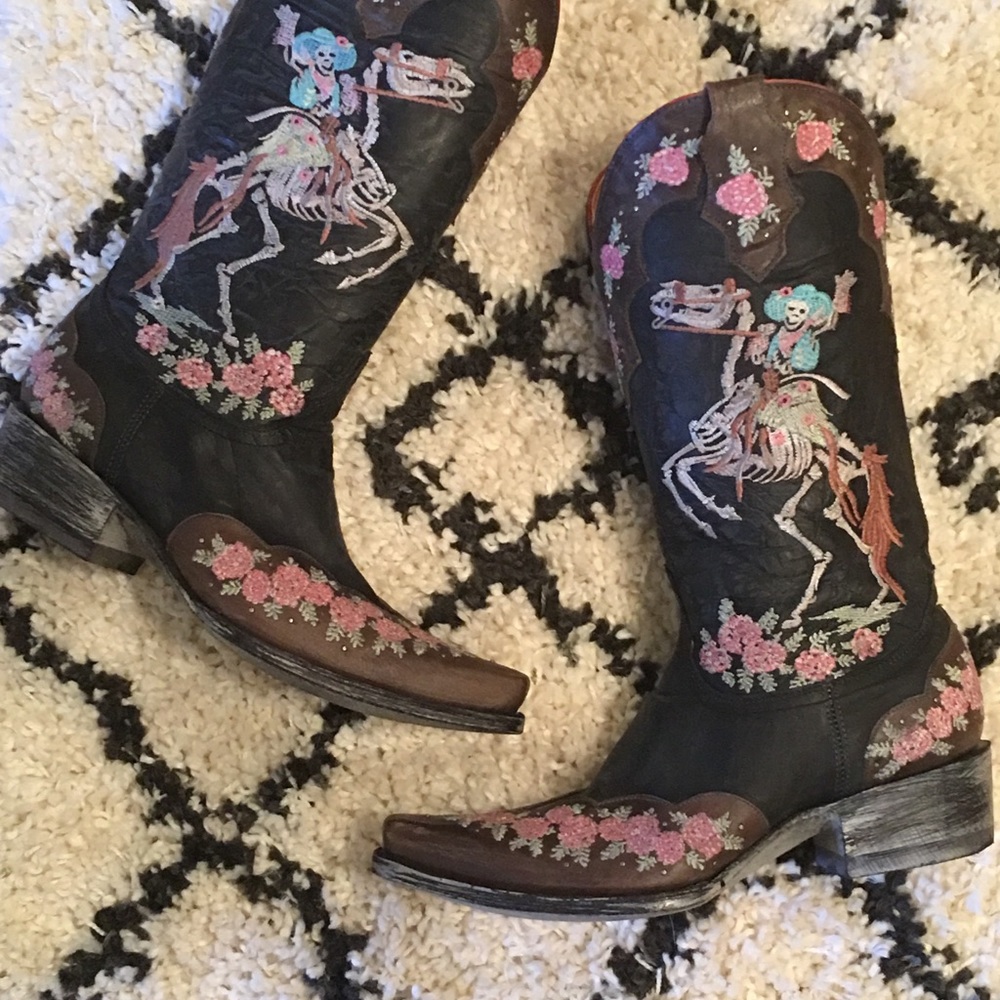 Old gringo ghost rider boots